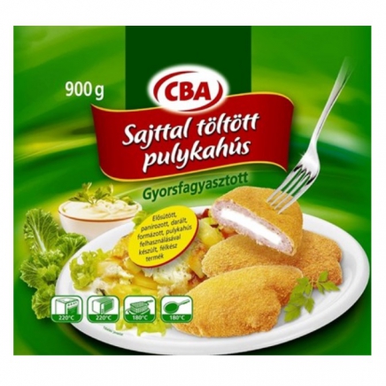 CBA Sajttal töltött pulykahús 900g (gyorsfagyasztott)