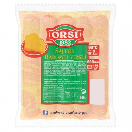 Orsi sajtos baromfi virsli 240g