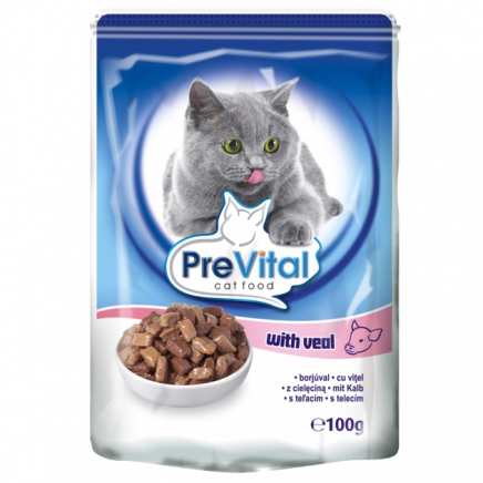 Prevital Alutasakos Macskaeledel Borjú 100g