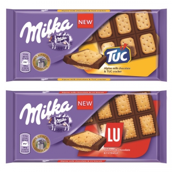 Milka LU és TUC kekszes csokoládék 87g