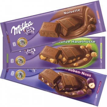 Milka mogyorós táblás csokoládék 300g